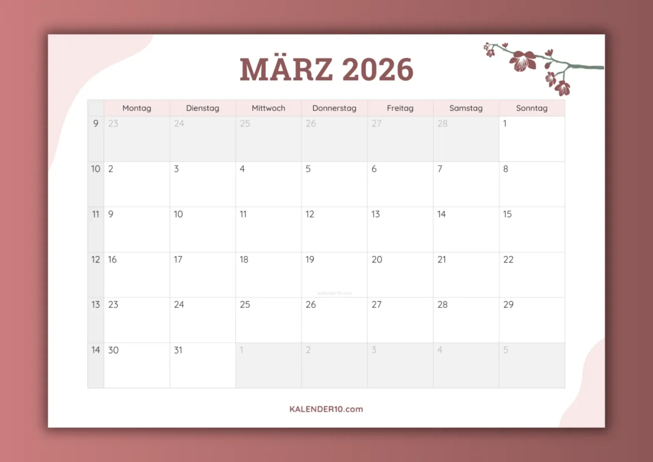 Wochenplan Vorlage ️ zum Ausdrucken